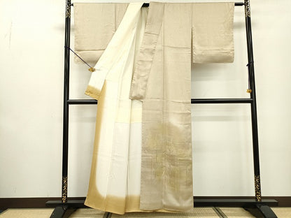 平和屋着物■色留訪問着　地紋起こし　木立ち　暈し染　正絹　逸品　DABC6856fe