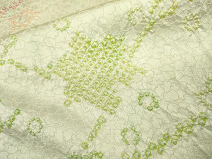 平和屋着物■上質な小紋 楓 絞り 楓 暈し染 正絹 逸品 DABC6892fe