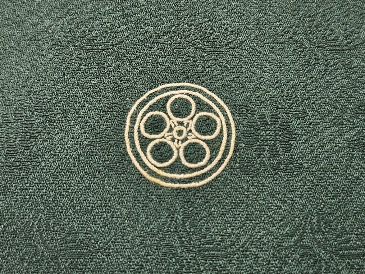 平和屋着物●豪華色留袖　作家物　駒刺繍　飛鶴牡丹花文　金彩　正絹　逸品　CABB0050gh