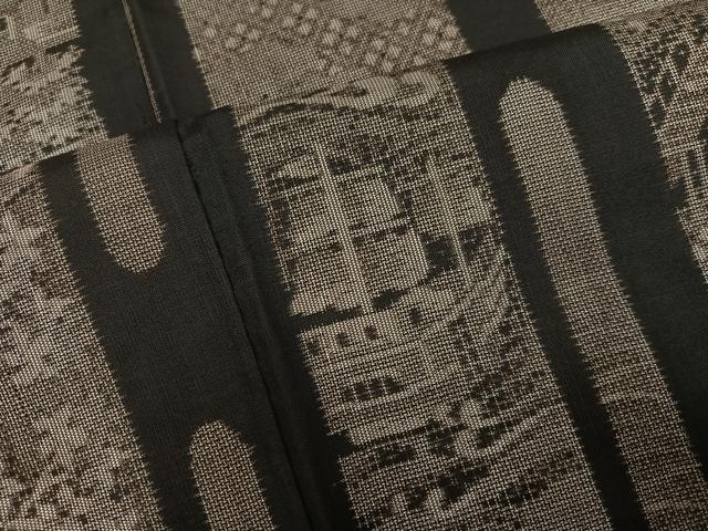 平和屋着物●本場大島紬　カタス12マルキ　風景草木文　正絹　逸品　AABH0414ph