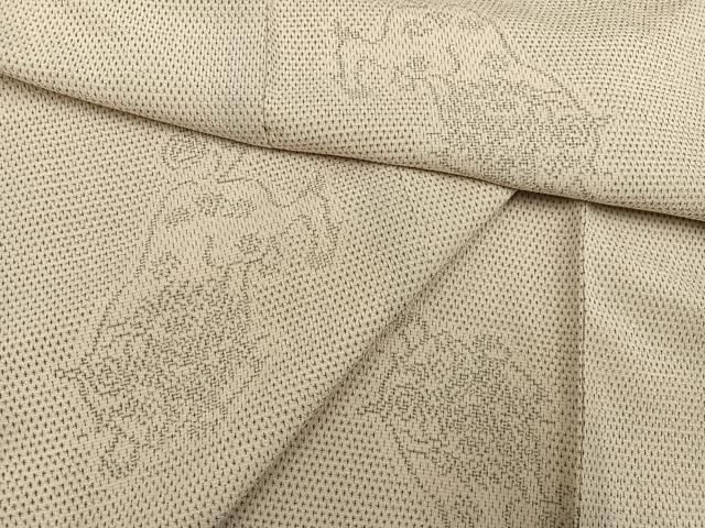 平和屋着物●白鷹お召　唐獅子　正絹　逸品　AABH0415ph