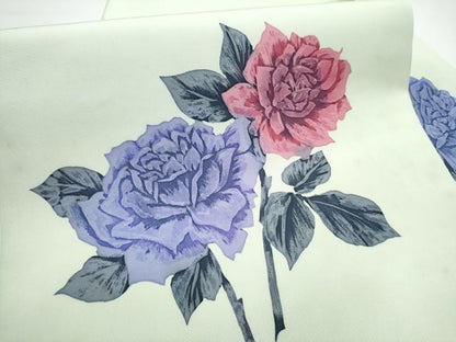 平和屋着物●塩瀬　九寸名古屋帯　ろうけつ染　薔薇　正絹　逸品　CABE4478hy