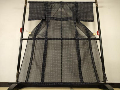 平和屋着物＊夏物　本場琉球絣　夏琉球　正絹　逸品　AABG9144jd