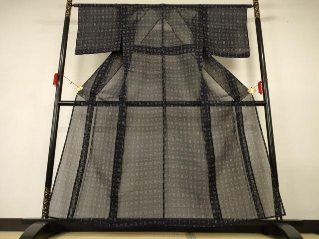 平和屋着物＊夏物　本場琉球絣　夏琉球　正絹　逸品　AABG9144jd