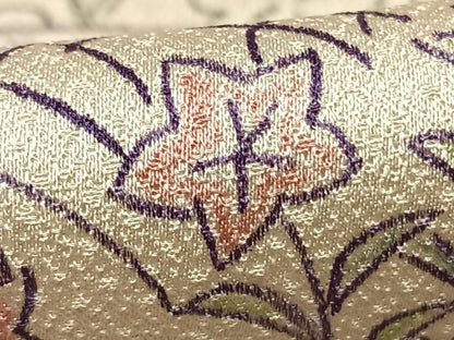 平和屋着物●訪問着　手描き　草花文　鈴乃屋扱い　正絹　逸品　AABH0484fy