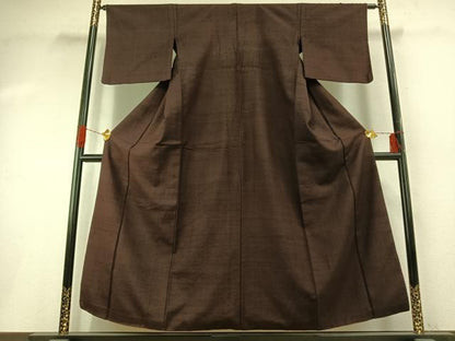 平和屋着物●伊兵衛織　工芸手織　霞文　正絹　逸品　AABG4839fy