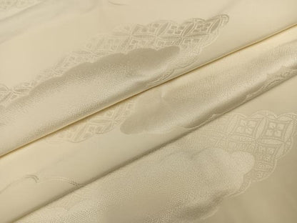 平和屋着物●長襦袢　無双仕立て　雲重ね地紋　正絹　逸品　AABH0461ph