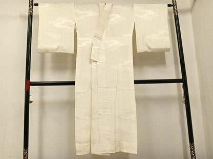 平和屋着物●長襦袢　無双仕立て　雲重ね地紋　正絹　逸品　AABH0461ph