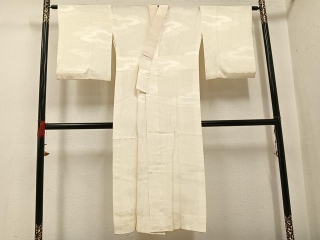 平和屋着物●長襦袢　無双仕立て　雲重ね地紋　正絹　逸品　AABH0461ph