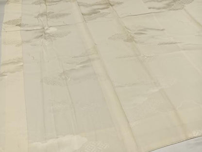 平和屋着物●長襦袢　無双仕立て　雲重ね地紋　正絹　逸品　AABH0461ph