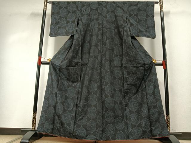 平和屋着物●本場大島紬　舞花文　正絹　逸品　未使用　AABH0504fy