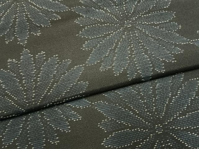 平和屋着物●本場大島紬　舞花文　正絹　逸品　未使用　AABH0504fy