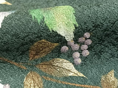 平和屋着物●和紙染染色作家・植村彩弘　訪問着　手描き　葡萄枝葉文　暈し染め　金彩　やまと誂製　正絹　逸品　AABH0523fy