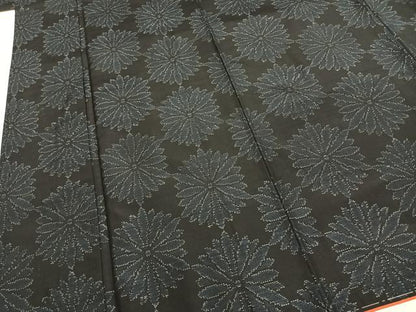 平和屋着物●本場大島紬　舞花文　正絹　逸品　未使用　AABH0504fy