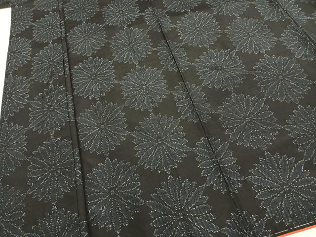 平和屋着物●本場大島紬　舞花文　正絹　逸品　未使用　AABH0504fy