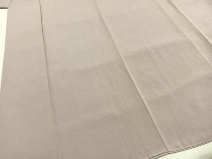 平和屋着物●上質な色無地　灰桜色　正絹　逸品　AABH0505fy