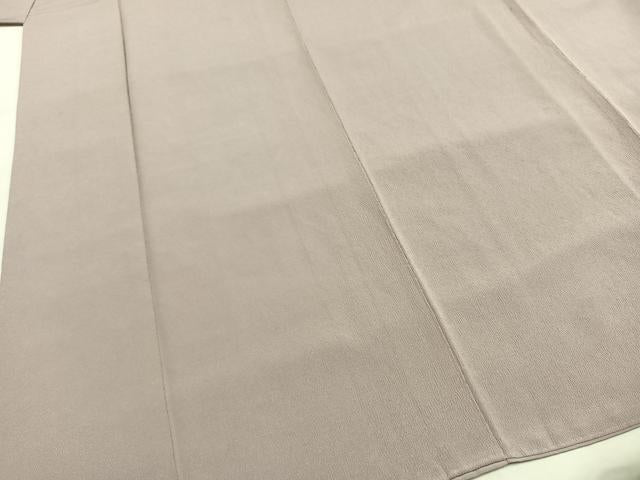 平和屋着物●上質な色無地　灰桜色　正絹　逸品　AABH0505fy