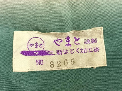 平和屋着物●和紙染染色作家・植村彩弘　訪問着　手描き　葡萄枝葉文　暈し染め　金彩　やまと誂製　正絹　逸品　AABH0523fy