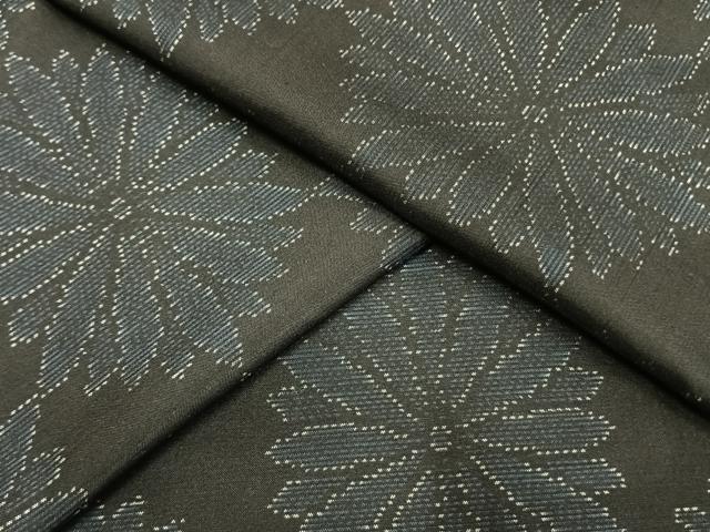 平和屋着物●本場大島紬　舞花文　正絹　逸品　未使用　AABH0504fy