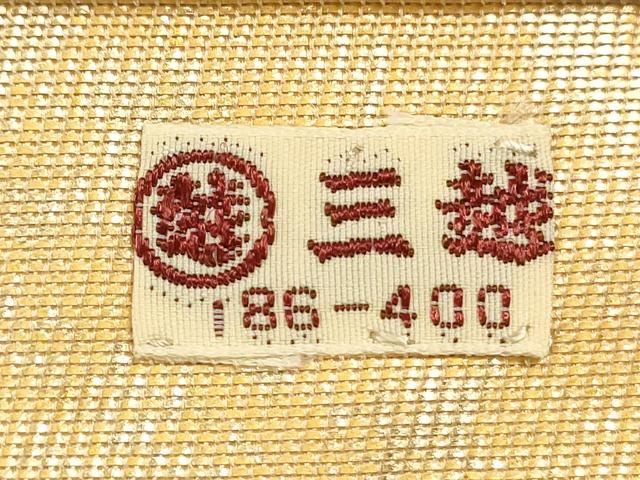 平和屋着物◎六通柄袋帯　花鳥文　金糸　三越扱い　正絹　逸品　DABD2773cd