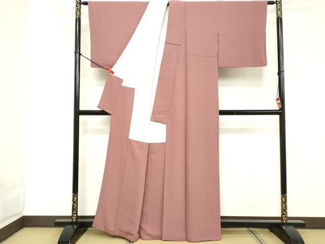 平和屋着物■上質な色無地 退紅色 正絹 逸品 DABD2801cd