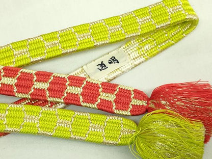 平和屋着物●極上　有職組紐道明　帯締め　亀甲組　金糸　宮内庁御用　国立博物館御用　東京芸術大学御用　逸品　DZAA11794kh6