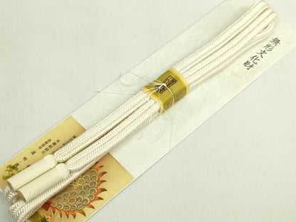 平和屋着物●極上　有職組紐道明　帯締め　冠組　玉子色　宮内庁御用　国立博物館御用　東京芸術大学御用　逸品　未使用　DZAA11824kh6