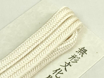 平和屋着物●極上　有職組紐道明　帯締め　冠組　玉子色　宮内庁御用　国立博物館御用　東京芸術大学御用　逸品　未使用　DZAA11824kh6