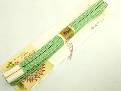 平和屋着物●極上　有職組紐道明　帯締め　冠組　松葉色　宮内庁御用　国立博物館御用　東京芸術大学御用　逸品　未使用　DZAA11831kh6