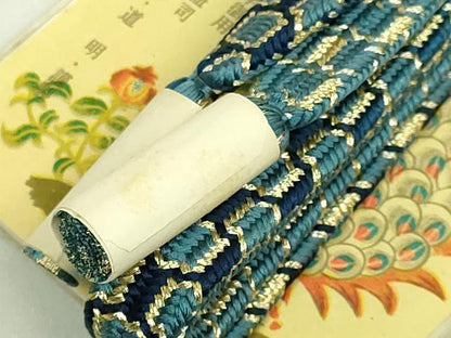平和屋着物●極上　有職組紐道明　帯締め　亀甲組　金糸　宮内庁御用　国立博物館御用　東京芸術大学御用　逸品　未使用　DZAA11845kh6
