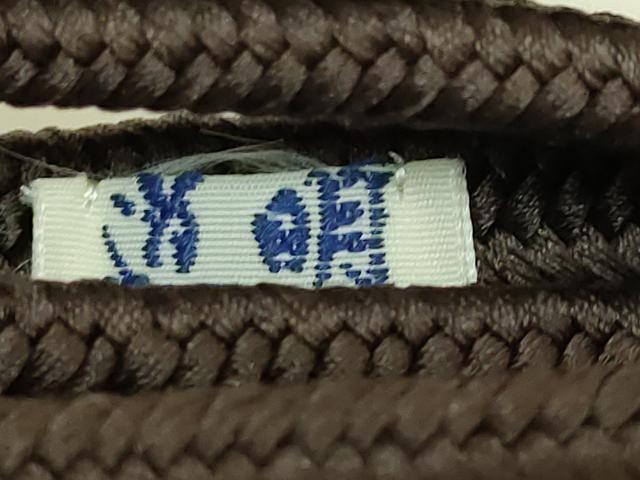 平和屋着物●極上　有職組紐道明　帯締め　冠組　焦茶　宮内庁御用　国立博物館御用　東京芸術大学御用　逸品　未使用　DZAA11828kh6
