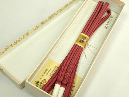 平和屋着物●極上　有職組紐道明　帯締め　冠組　栗皮茶　宮内庁御用　国立博物館御用　東京芸術大学御用　逸品　未使用　DZAA11847kh6