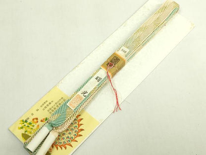 平和屋着物●極上　有職組紐道明　帯締め　笹浪組　曙光　金糸　宮内庁御用　国立博物館御用　東京芸術大学御用　逸品 未使用 DZAA11837kh6