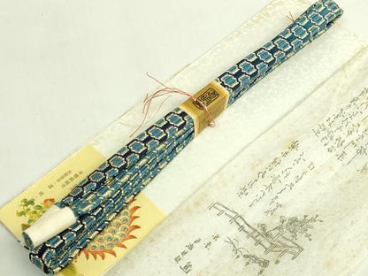 平和屋着物●極上　有職組紐道明　帯締め　亀甲組　金糸　宮内庁御用　国立博物館御用　東京芸術大学御用　逸品　未使用　DZAA11845kh6