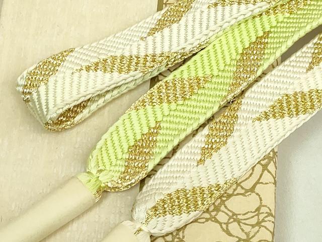平和屋着物●極上　有職組紐道明　帯締め　笹浪組　金糸　宮内庁御用　国立博物館御用　東京芸術大学御用　逸品　未使用　DZAA11879kh6