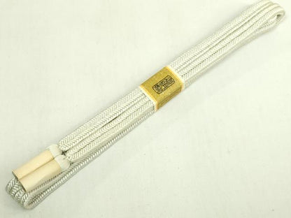 平和屋着物●極上　有職組紐道明　帯締め　冠組　灰黄緑　宮内庁御用　国立博物館御用　東京芸術大学御用　逸品　未使用　DZAA11930kh6