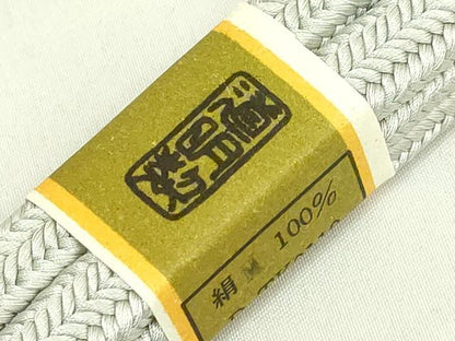 平和屋着物●極上　有職組紐道明　帯締め　冠組　青磁鼠色　宮内庁御用　国立博物館御用　東京芸術大学御用　逸品　未使用　DZAA11933kh6