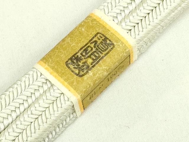 平和屋着物●極上　有職組紐道明　帯締め　冠組　灰黄緑　宮内庁御用　国立博物館御用　東京芸術大学御用　逸品　未使用　DZAA11930kh6