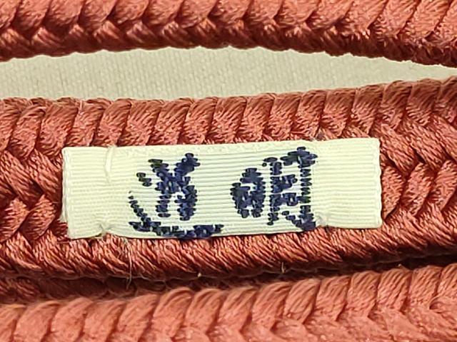 平和屋着物●極上　有職組紐道明　帯締め　冠組　紅樺　宮内庁御用　国立博物館御用　東京芸術大学御用　逸品　未使用　DZAA11954kh6