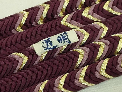平和屋着物●極上　有職組紐道明　帯締め　奈良組　金糸　宮内庁御用　国立博物館御用　東京芸術大学御用　逸品　DZAA12014kh6