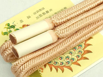 平和屋着物●極上　有職組紐道明　帯締め　冠組　薄柑子　宮内庁御用　国立博物館御用　東京芸術大学御用　逸品　未使用　DZAA12009kh6