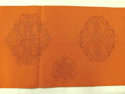 平和屋着物◎綴れ　八寸名古屋帯　正倉院花文　正絹　逸品　AABH2344uk