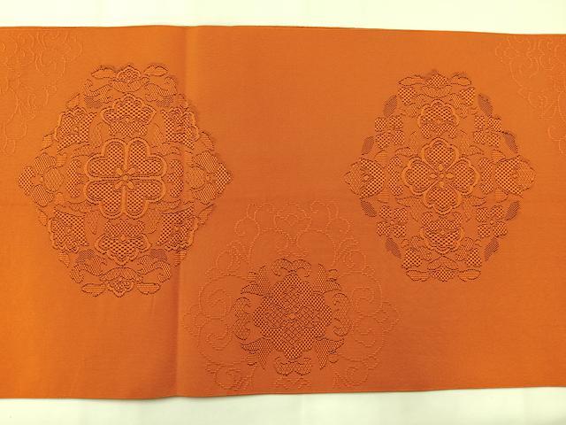 平和屋着物◎綴れ　八寸名古屋帯　正倉院花文　正絹　逸品　AABH2344uk
