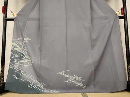 平和屋着物＊夏物 訪問着 絽 流水文 暈し染め 正絹 逸品 AABG9233jd