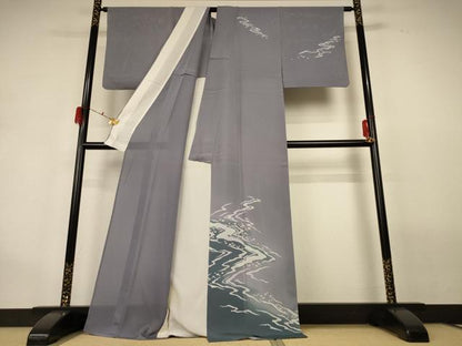 平和屋着物＊夏物 訪問着 絽 流水文 暈し染め 正絹 逸品 AABG9233jd