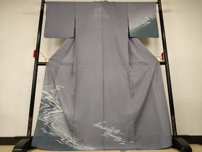 平和屋着物＊夏物 訪問着 絽 流水文 暈し染め 正絹 逸品 AABG9233jd