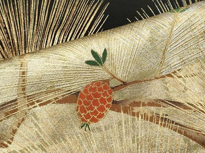 平和屋着物■豪華黒留袖 作家物 枝松文 金銀彩 正絹 逸品 CABE4091ou