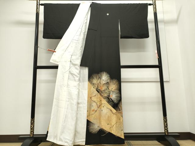 平和屋着物■豪華黒留袖 作家物 枝松文 金銀彩 正絹 逸品 CABE4091ou