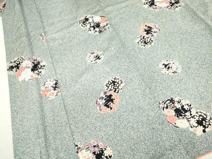 平和屋着物■上質な小紋 花丸文 たたき染め 正絹 逸品 DABB6683ea