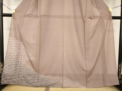 平和屋着物＊夏物 訪問着 絽 立波文 暈し染め 正絹 逸品 AABH2081ck